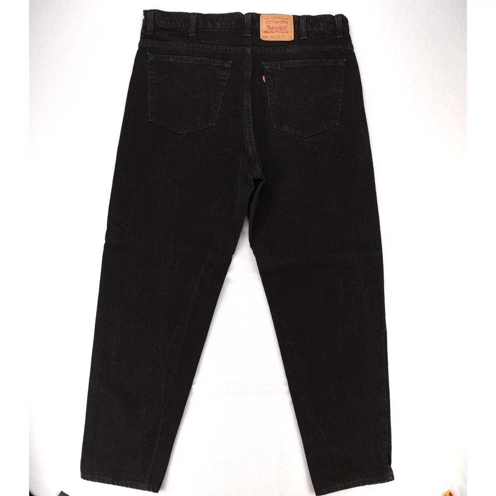 Levis 550 Relaxed Fit‎ Tapered Leg Black Jeans Mens 41x32 Made in USA Vintage